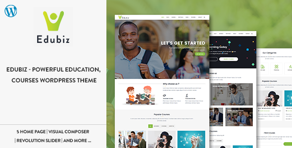 Edubiz v1.2 - Powerful Education, Courses WordPress Theme