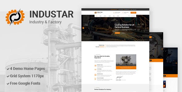 Industar v1.0 - Industry & Factory PSD Template
