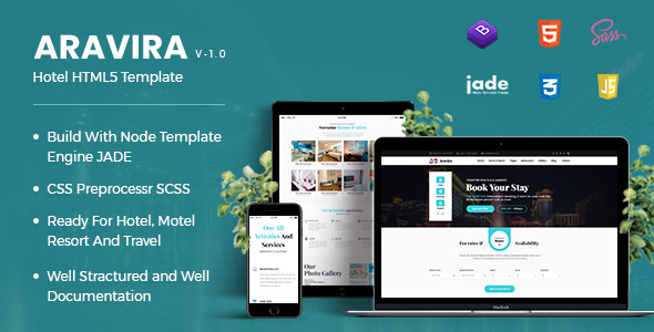 Download Aravira – Hotel HTML Template | Free Nulled Scripts