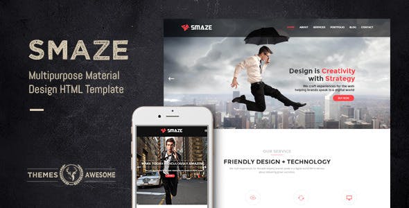 Smaze v1.0 - Multipurpose Material Design HTML Template