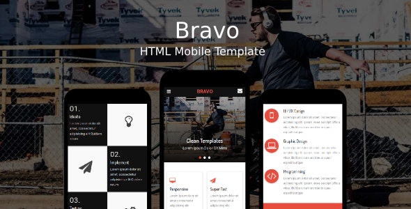 Bravo v1.0 - HTML Mobile Template