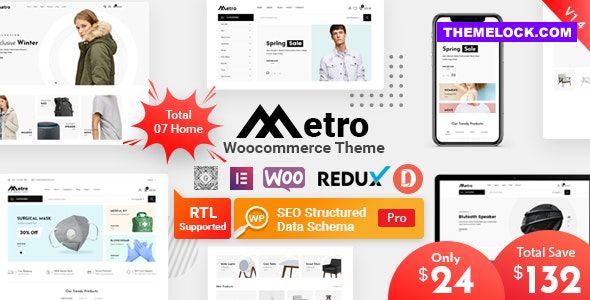 Metro v1.4.4 - Minimal WooCommerce WordPress Theme