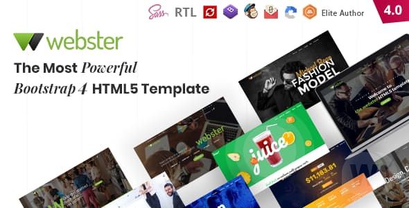 Webster v4.0 - Responsive Multi-purpose HTML5 Template