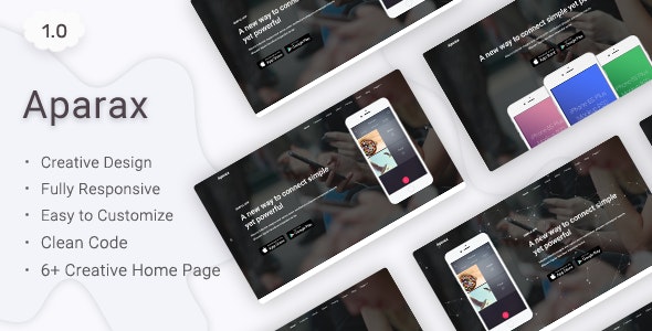 Aparax v1.0 - App Landing Template
