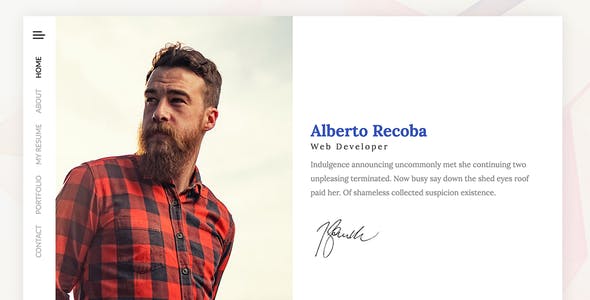 Recoba - vCard Html5 Template