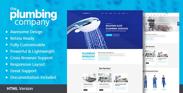Plumbing v1.0 - Repair, Building & Construction Template