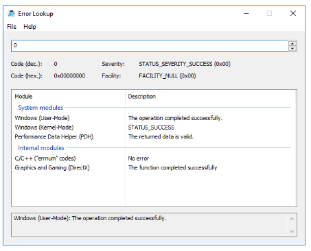 Error Lookup