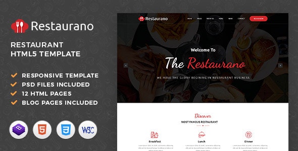 Restaurano v1.0 - Restaurant HTML Template