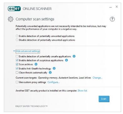 ESET Online Scanner
