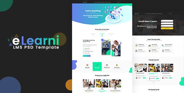 eLearni v1.0 - LMS PSD Template