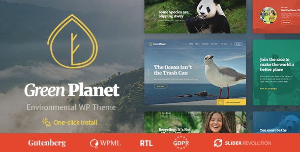Green Planet v1.0.5 - Ecology & Environment WordPress Theme