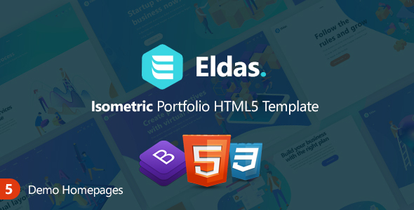 Download Eldas – Isometric Portfolio HTML5 Template | Free Nulled Scripts