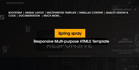 Springspray v1.0 - Multipurpose HTML5 Template