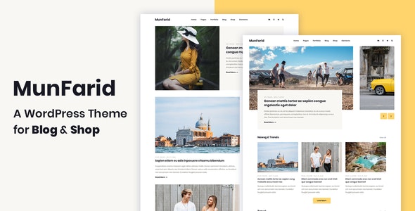Munfarid v1.0.4 - A WordPress Theme For Blog & Shop