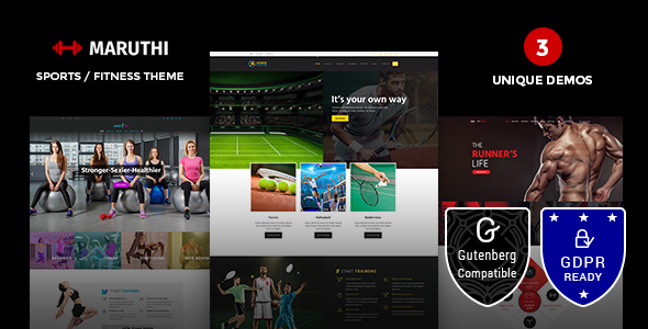 Maruthi Fitness v1.6 - Fitness Center WordPress Theme