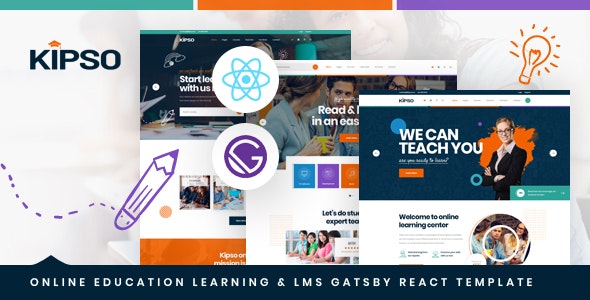 Download Kipso v1.0 – Gatsby React Online Education Learning & LMS Template | Free Nulled Scripts