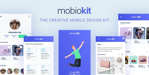 Mobiokit v1.0 - HTML Mobile UI Kit