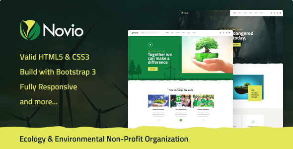 Download Novio – Ecology & Environmental Non-Profit Organization HTML5 Template | Free Nulled Scripts
