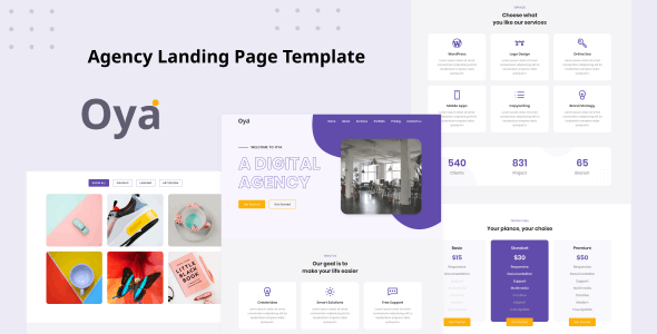 Oya v1.0 - Agency Landing Page Template