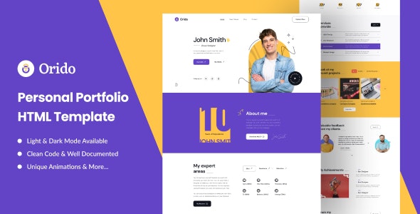 Orido v1.0 - Personal Portfolio HTML Template