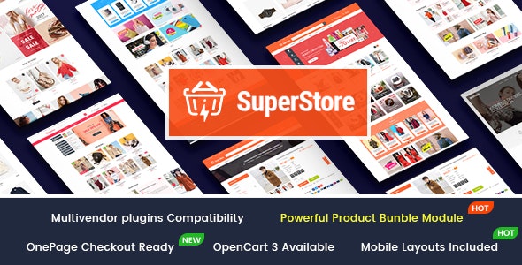 SuperStore v1.0 - Responsive Multipurpose OpenCart 3 Theme with 3 Mobile Layouts Included