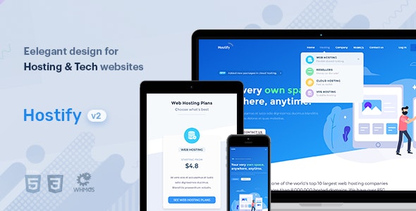 Hostify v2.0 - Hosting HTML & WHMCS Template