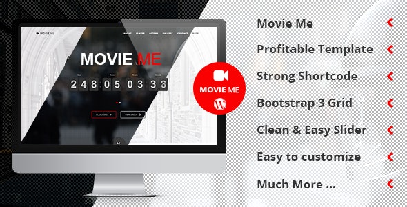 Movie Me v4.4 - One Page Responsive WordPress Theme