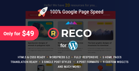 Reco v4.0.0 - Minimal Theme for Freebies