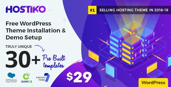 Hostiko v30.0.1 - WordPress WHMCS Hosting Theme