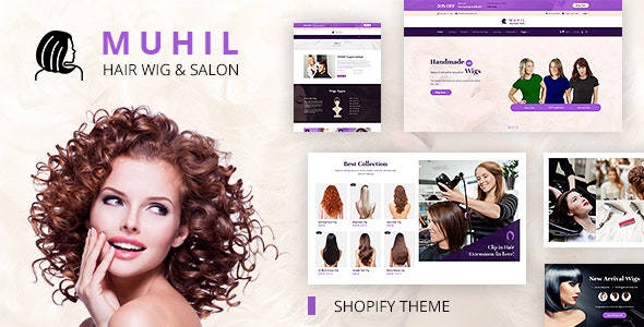 Muhil v1.0 - Hair Wig and Hair Ectension Service Shopify Theme