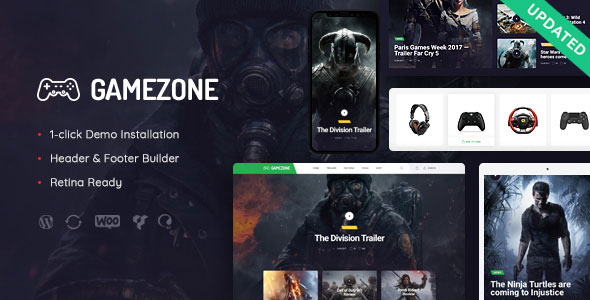 Gamezone v1.1.1 - Gaming Blog & Store WordPress Theme