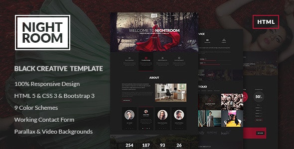 Night Room v1.0 - Creative Dark Template