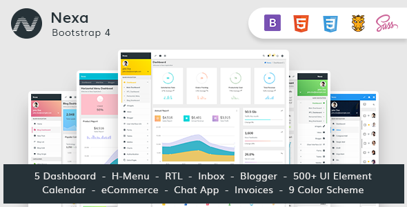 Nexa - Bootstrap4 Material Design Premium Admin Dashboard