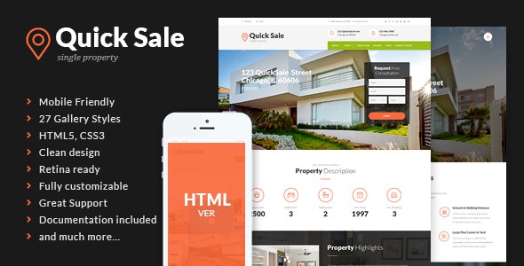 Quick Sale v1.1 - Real Estate HTML Theme
