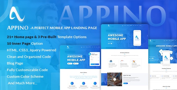 APPINO v2.5 - A Perfect Mobile App Landing Page