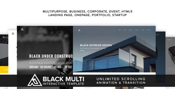 Black v1.0 - Multi Interactive Template