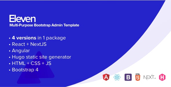 Eleven v1.0 - Multi-Purpose Bootstrap Admin Template