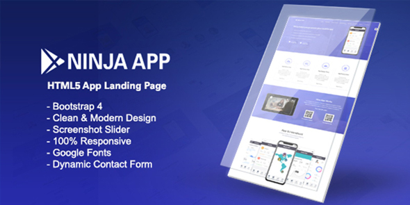Download Ninja App – App Landing Page HTML | Free Nulled Scripts