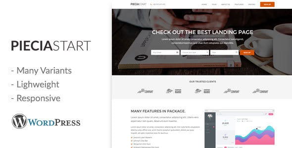 Piecia v1.0 - One Page WordPress Landing Page