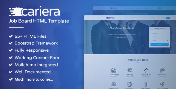 Cariera v1.0 - Job Board HTML Template