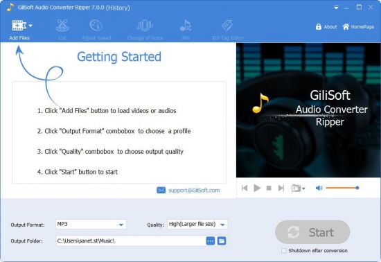 Download GiliSoft Audio Converter Ripper 9.7.0 Multilingual Portable