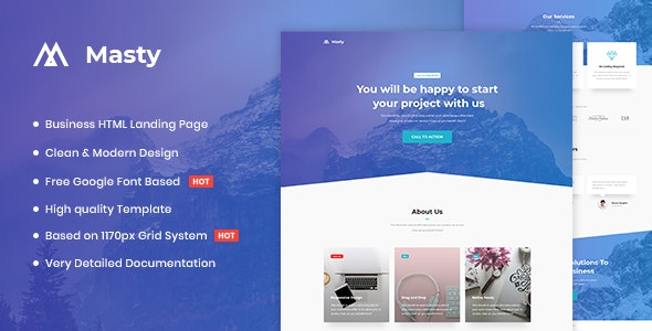 Masty v1.0 - Business HTML Landing Page Template