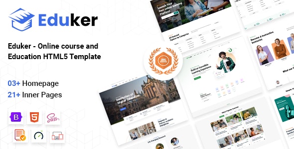 Eduker v1.0 – Online Course & Education HTML5 Template