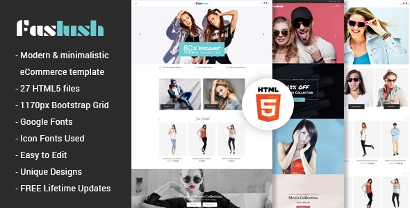 Faslush v1.0 - A Modern & Minimalistic eCommerce HTML5 Template
