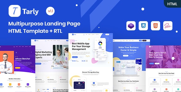 Tarly v1.0.1 - Multipurpose Landing Page HTML Template