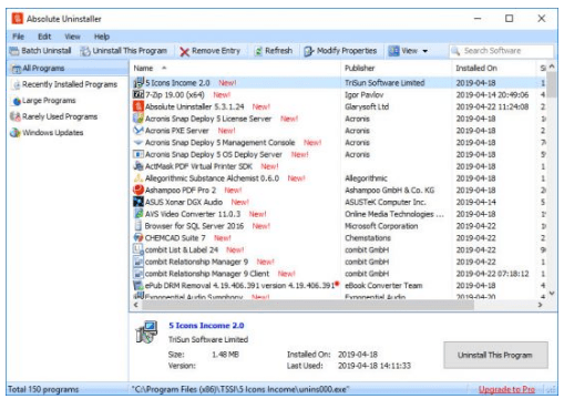 Download Glary Absolute Uninstaller 6.0.1.20 Portable