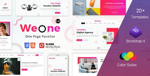Weone v1.2 - One Page Parallax HTML5
