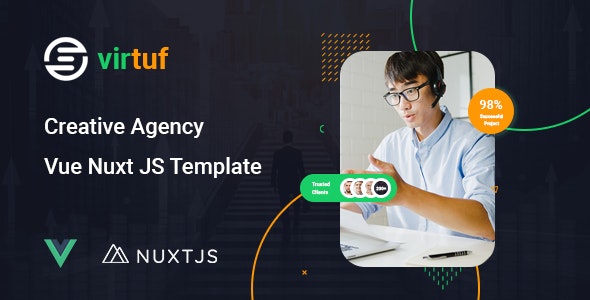 Download Virtuf v1.0 – Creative Agency Vue Nuxt JS Template | Free Nulled Scripts