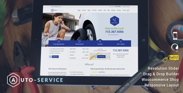 Auto Car Repair v12 - Mechanic Shop Responsive Theme