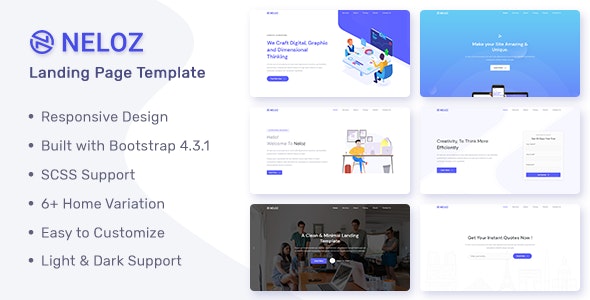 Neloz v1.0.0 - Landing Page Template